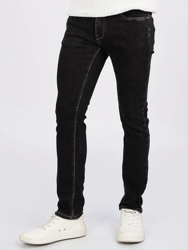 REX STRAUT straiight fit black jeans