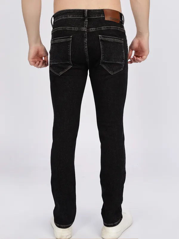REX STRAUT straiight fit black jeans