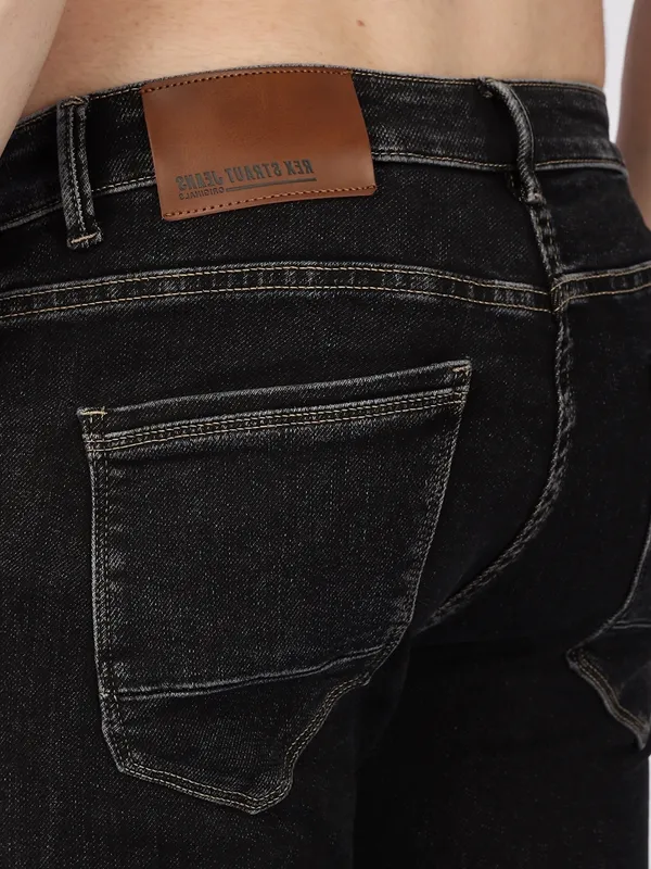 REX STRAUT straiight fit black jeans