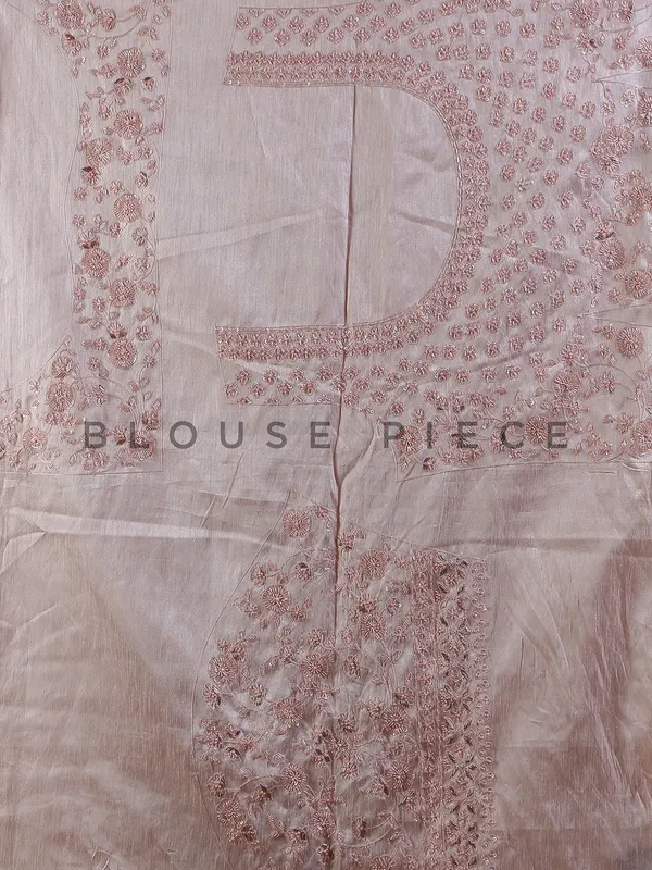 Rich raw silk light pink unstitched lehenga choli