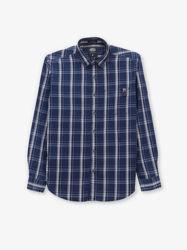 RIVER BLUE checks indigo blue shirt