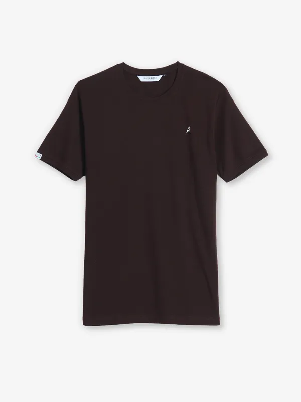RIVER BLUE coffee cotton plain t-shirt