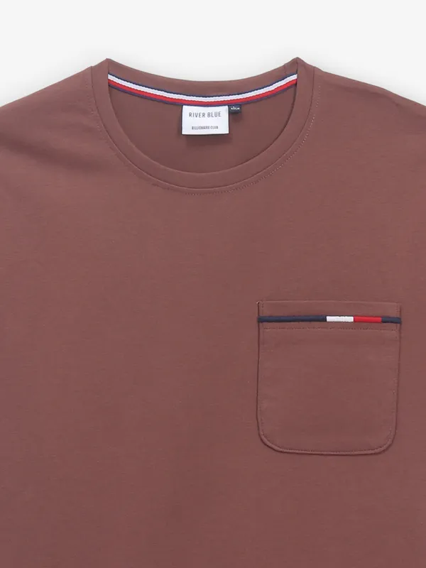 RIVER BLUE coffee cotton t-shirt for men