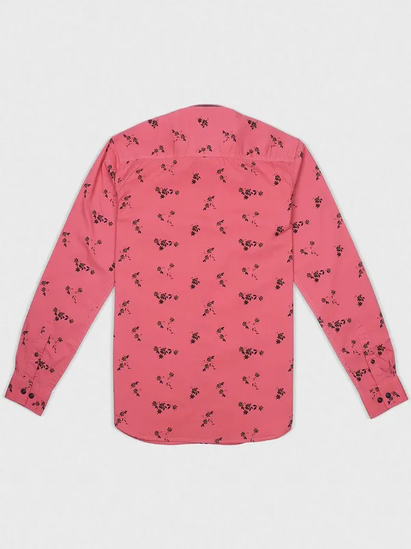 River Blue coral pink cotton shirt
