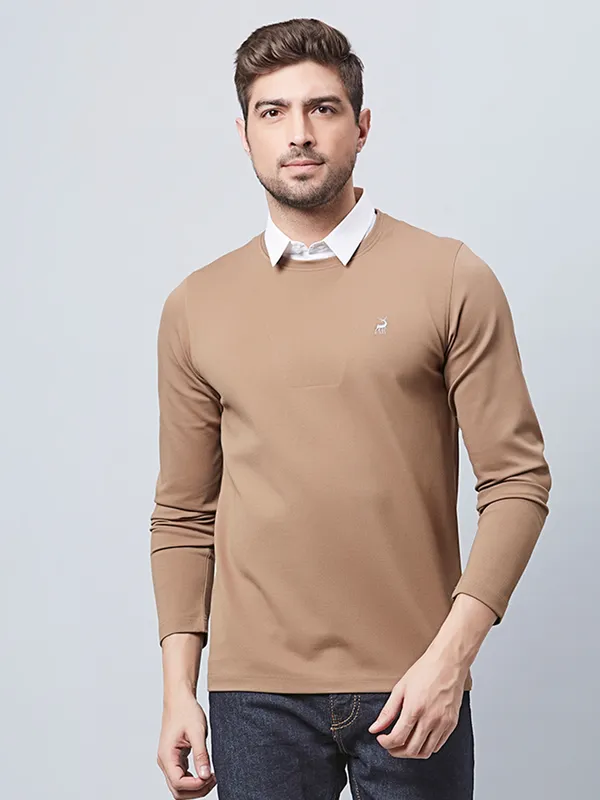 River Blue cotton khaki t shirt