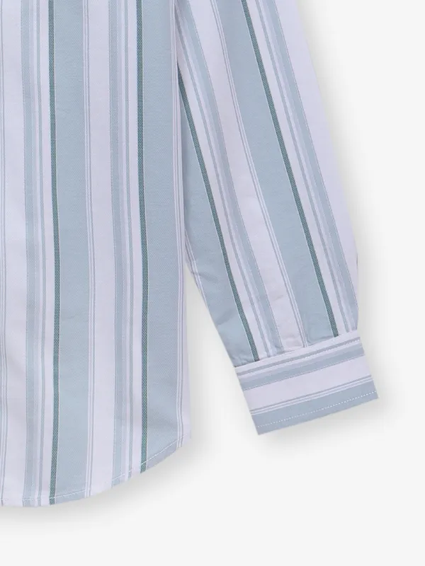 RIVER BLUE cotton mint green with stripe