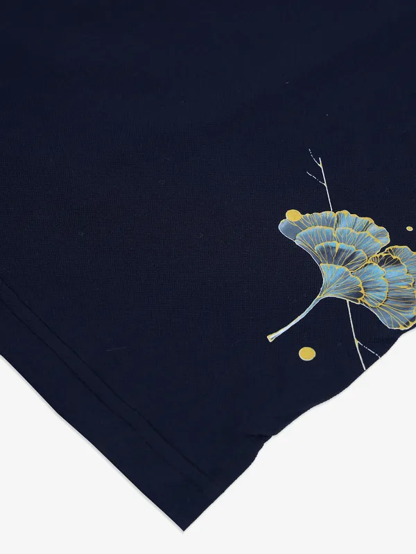 RIVER BLUE cotton navy printed casual t-shirt