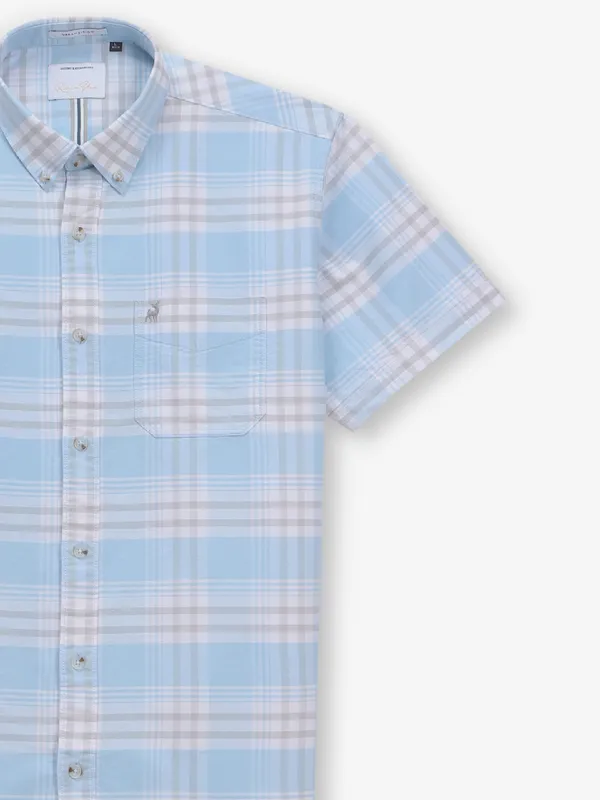 RIVER BLUE cotton sky blue shirt