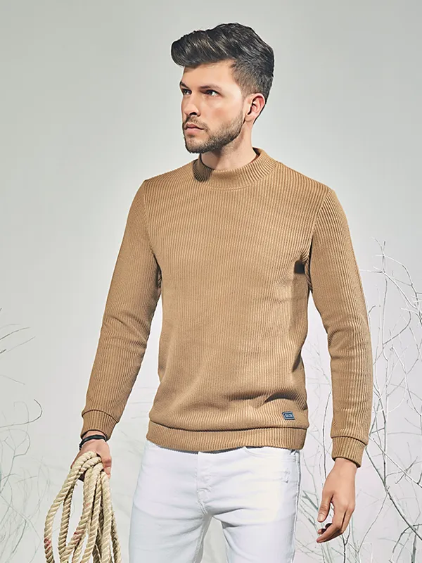 River Blue khaki knitted t shirt