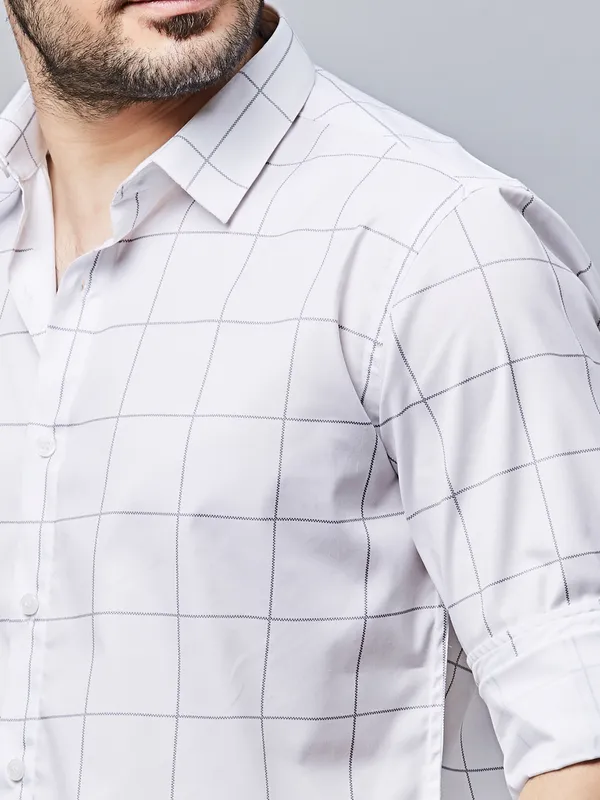 RIVER BLUE light grey formal shirt