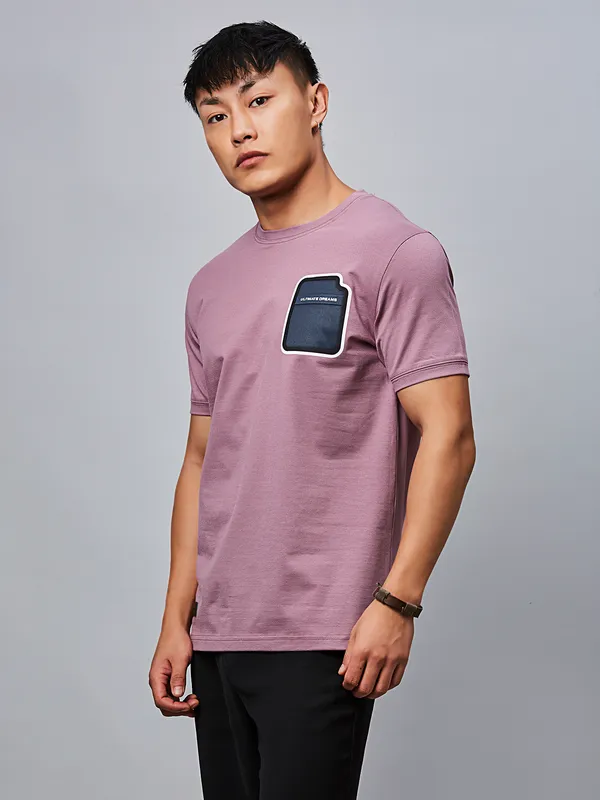 RIVER BLUE light purple cotton t-shirt