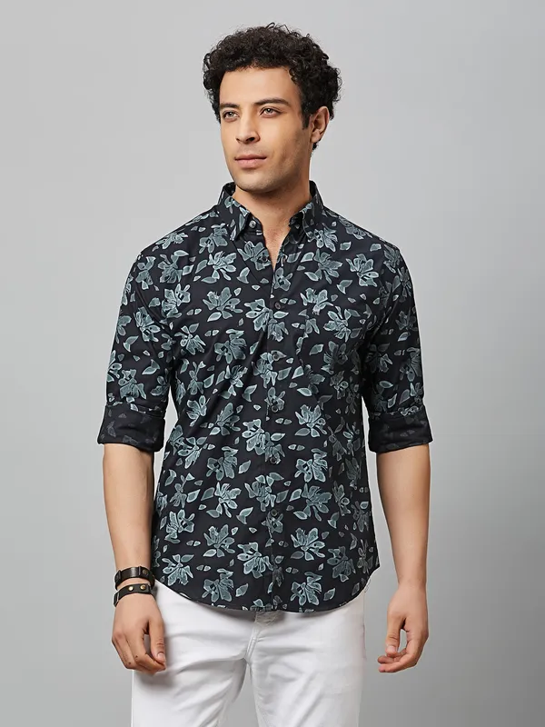 River Blue navy casual cotton shirt