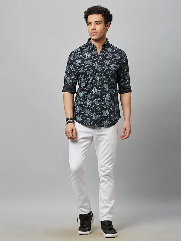 River Blue navy casual cotton shirt