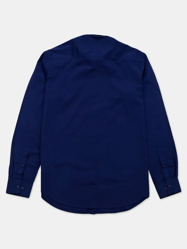 River Blue navy printed casual mens casual shirt