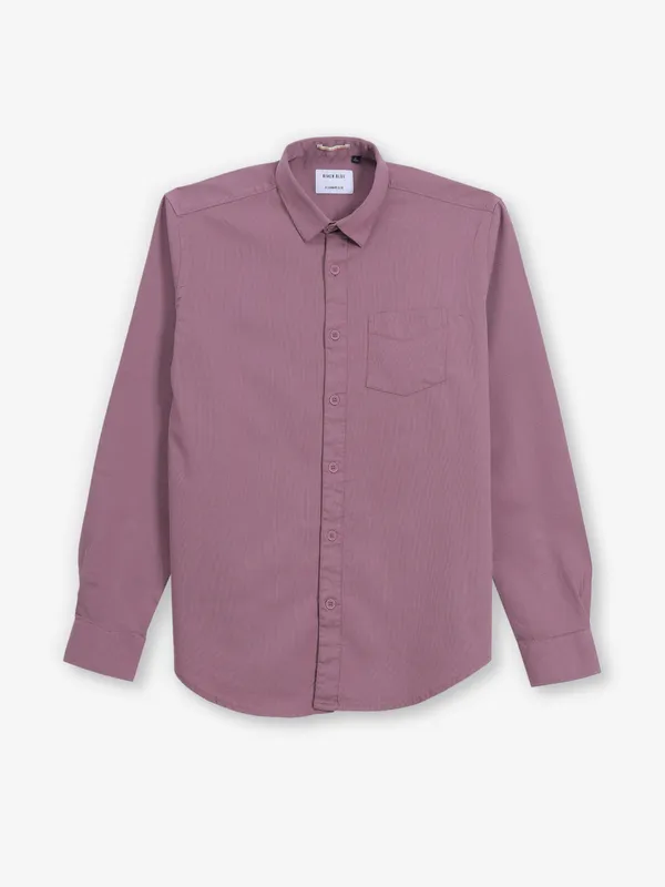 RIVER BLUE onion pink plain cotton shirt