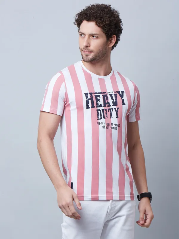River Blue pink casual printed t shirt