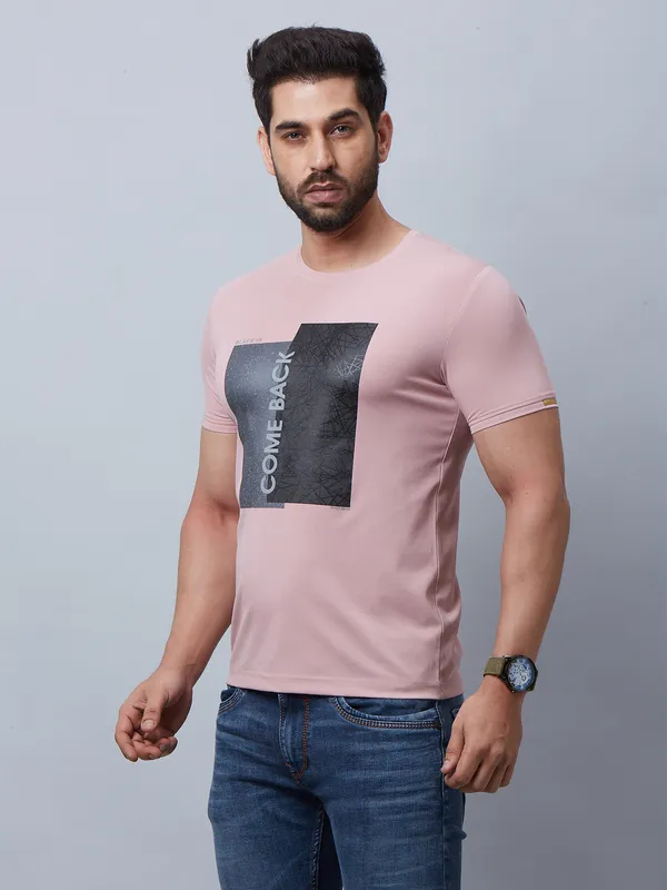 River Blue printed onion pink t shirt