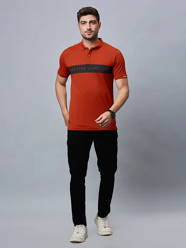 River Blue rust orange polo t-shirt