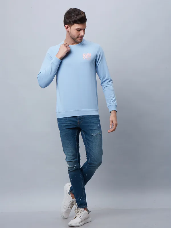 River Blue sky blue full sleeves t shirt