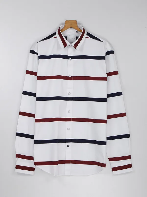 River Blue white stripe cotton shirt