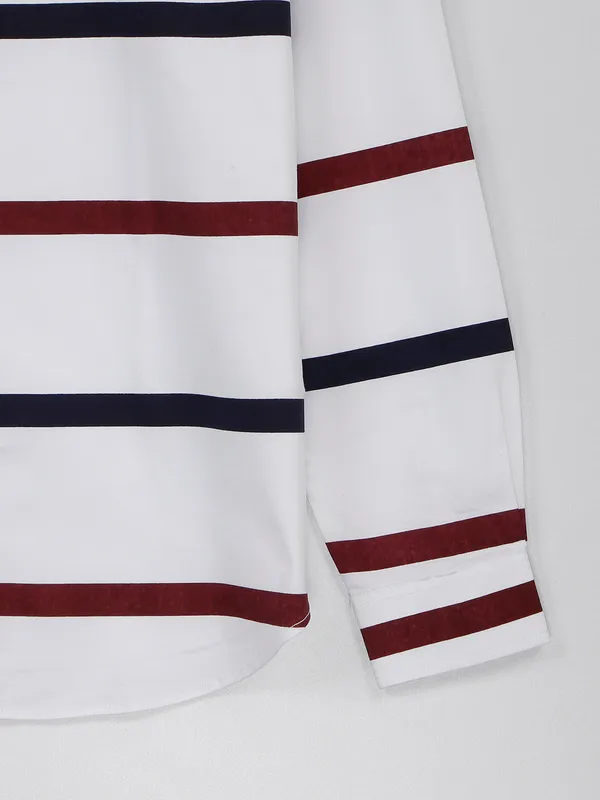River Blue white stripe cotton shirt