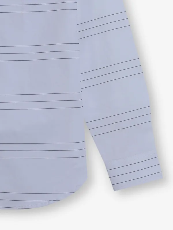 RIVER BLUE white stripe cotton shirt for men