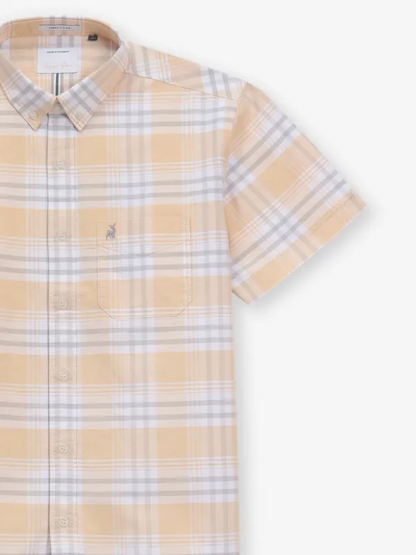 RIVER BLUE yellow cotton shirt