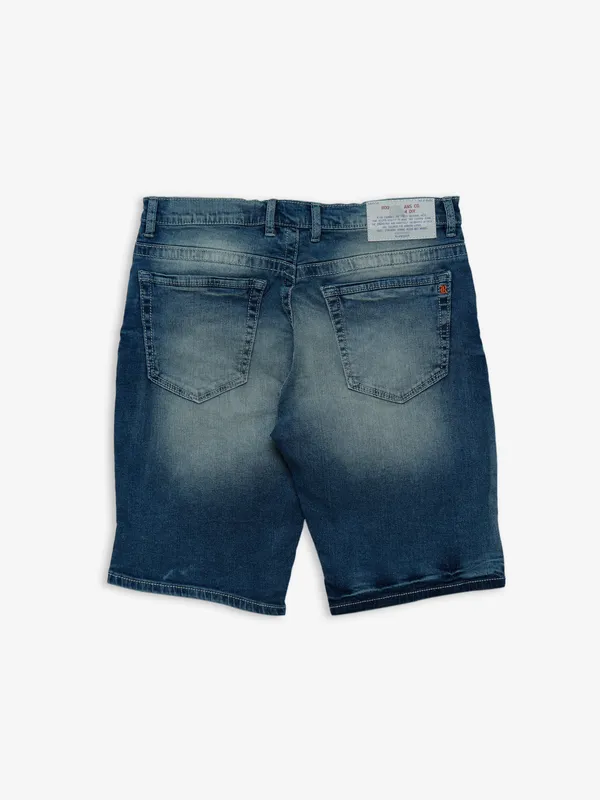 Rookies blue denim slim fit shorts