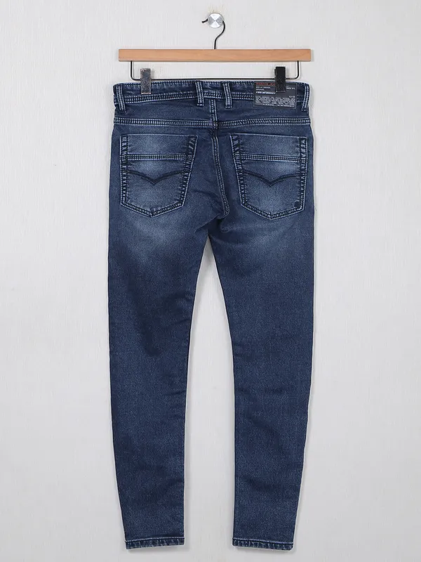 Rookies blue denim washed jeans