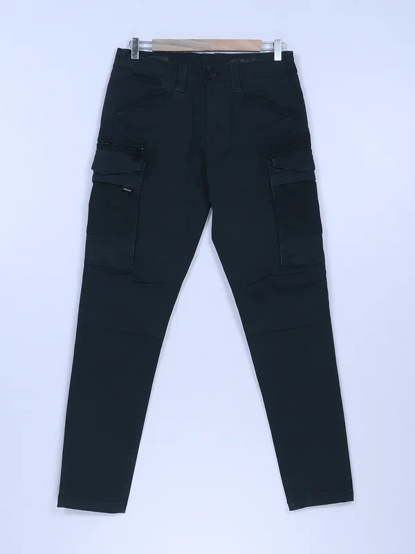 Rookies bottle green cotton cargo pant
