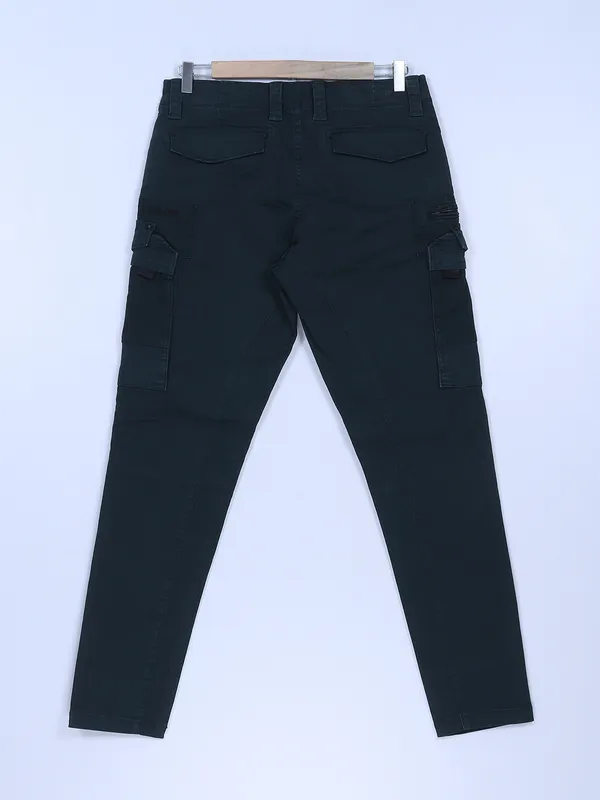 Rookies bottle green cotton cargo pant