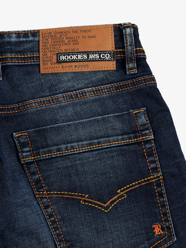 ROOKIES dark blue denim washed jeans