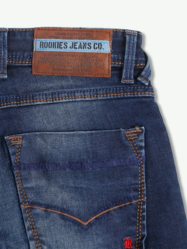 Rookies dark blue jeans with slim fit