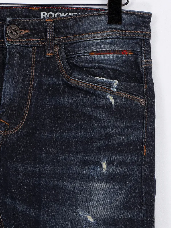 Rookies navy slim fit jeans