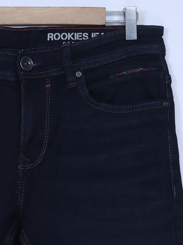 Rookies solid jeans in navy