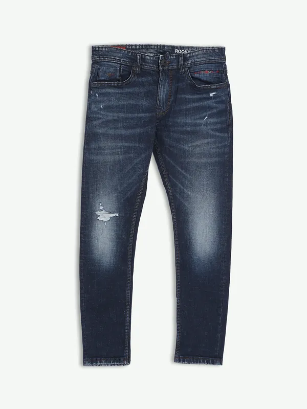 Rookies washed and ripped grey jeans