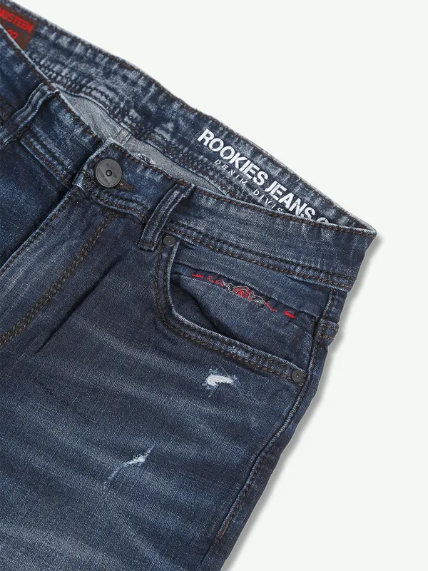 Rookies washed and ripped grey jeans