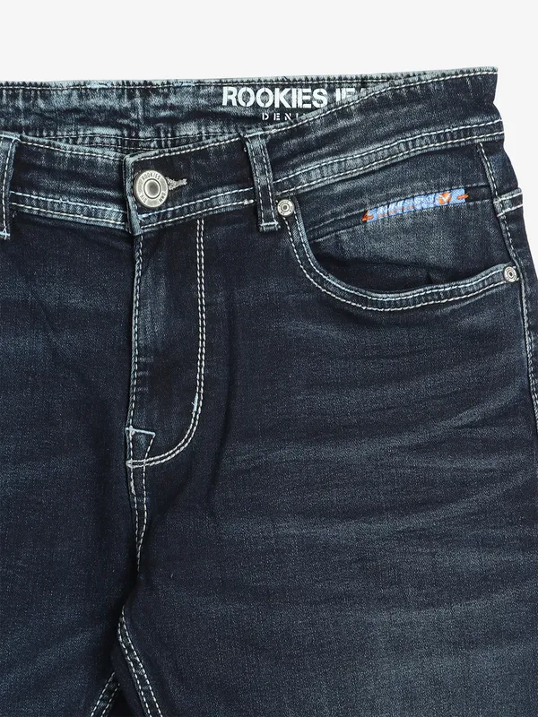 ROOKIES washed navy jeans