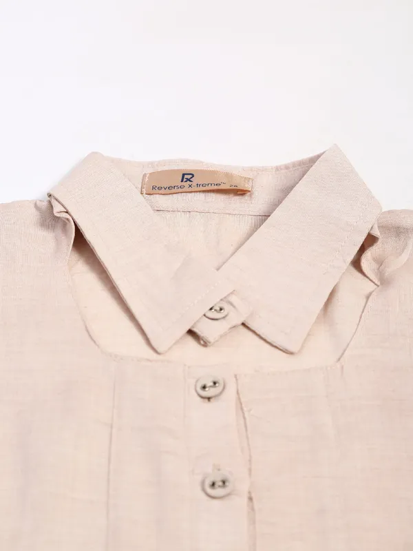 Roxy beige cotton top