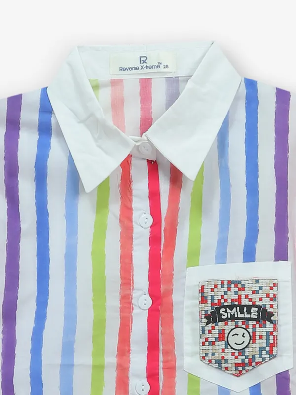 ROXY blue stripe cotton cro top