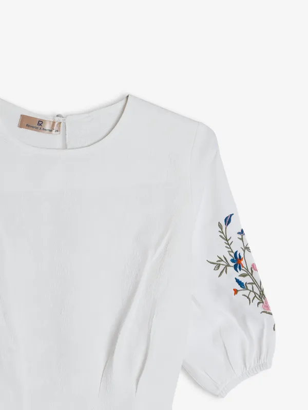 Roxy cotton white plain top