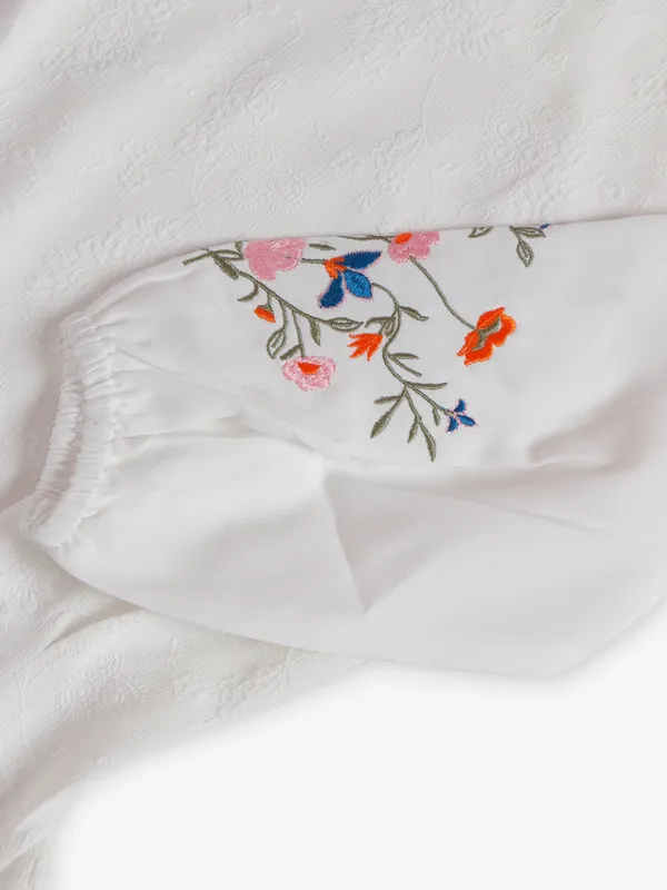 Roxy cotton white plain top