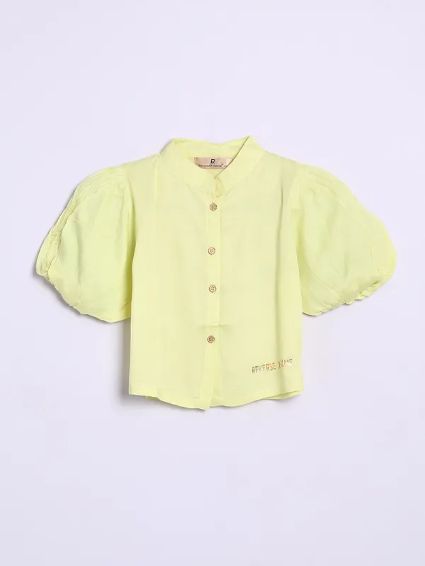 Roxy light yellow plain top