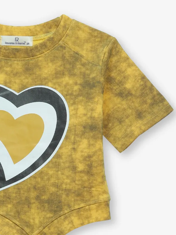 ROXY printed mustard yellow top
