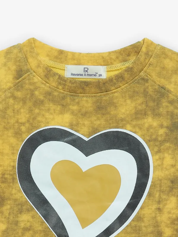 ROXY printed mustard yellow top