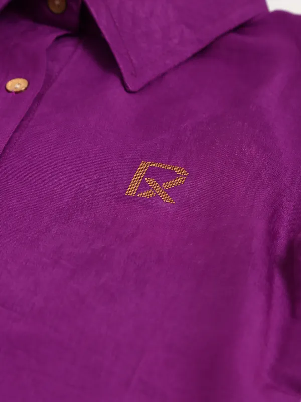 Roxy purple plain shirt