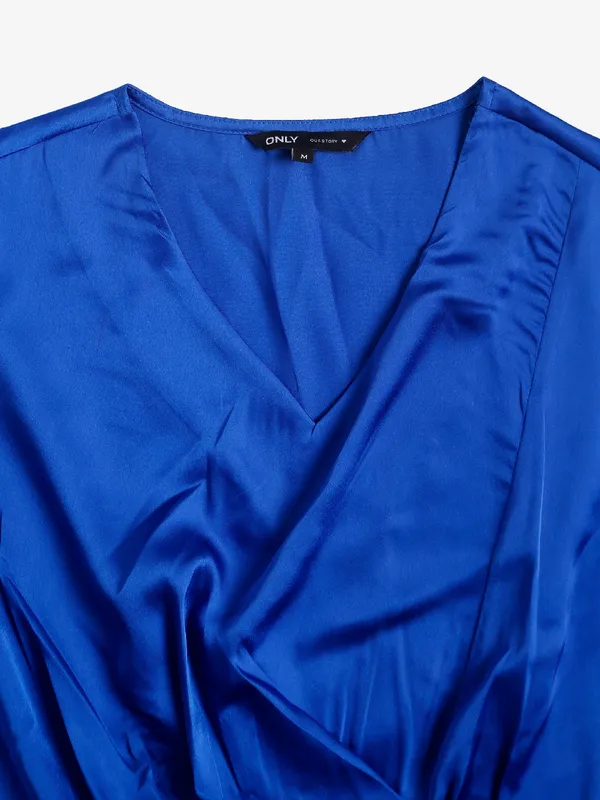 ONLY royal blue satin plain top