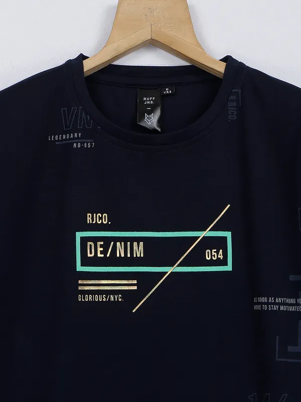 Ruff black cotton t shirt