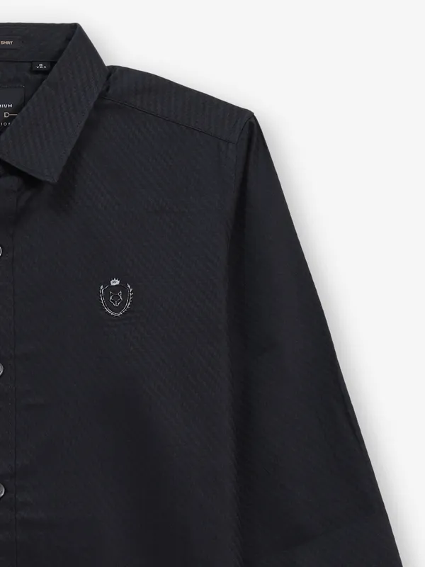 RUFF black textured cotton shirt