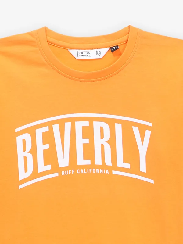 RUFF bright orange printed t-shirt for boys